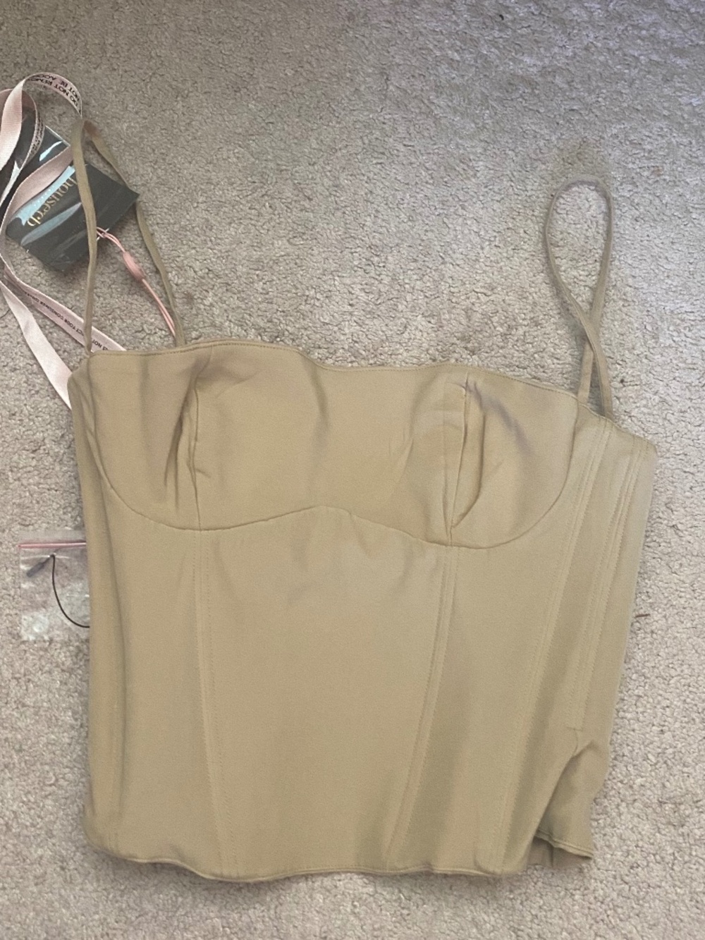 House of CB London Taupe Corset Tank Top NWT